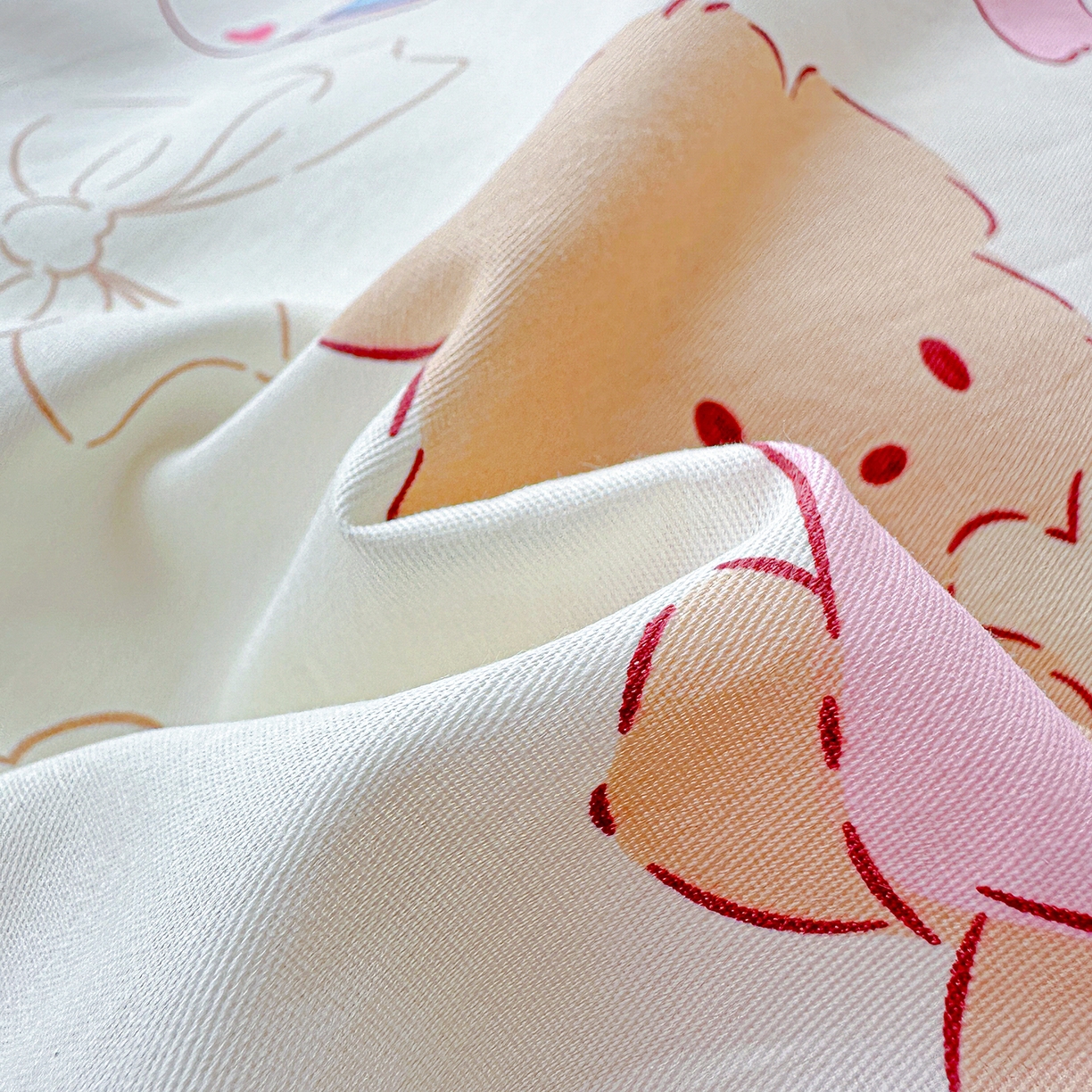 91家纺网 家纺一手货源 找家纺 恩泽家纺 2025新款全棉纯棉12868喷气印花系列床单单品床单单件单床单-第二批 凯蒂宝贝