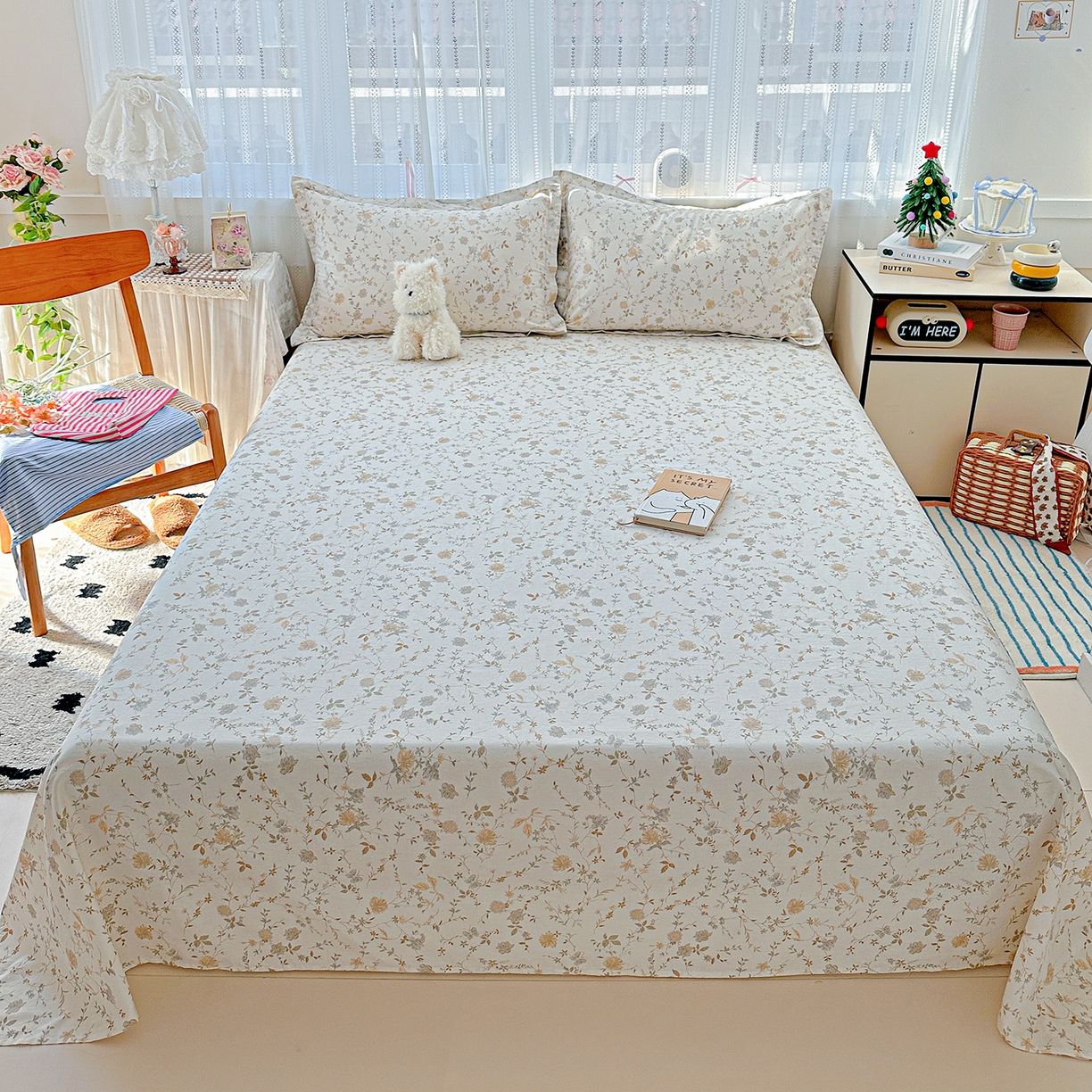 91家纺网 家纺一手货源 找家纺 恩泽家纺 2025新款全棉纯棉12868喷气印花系列床单单品床单单件单床单-第二批 赛木花