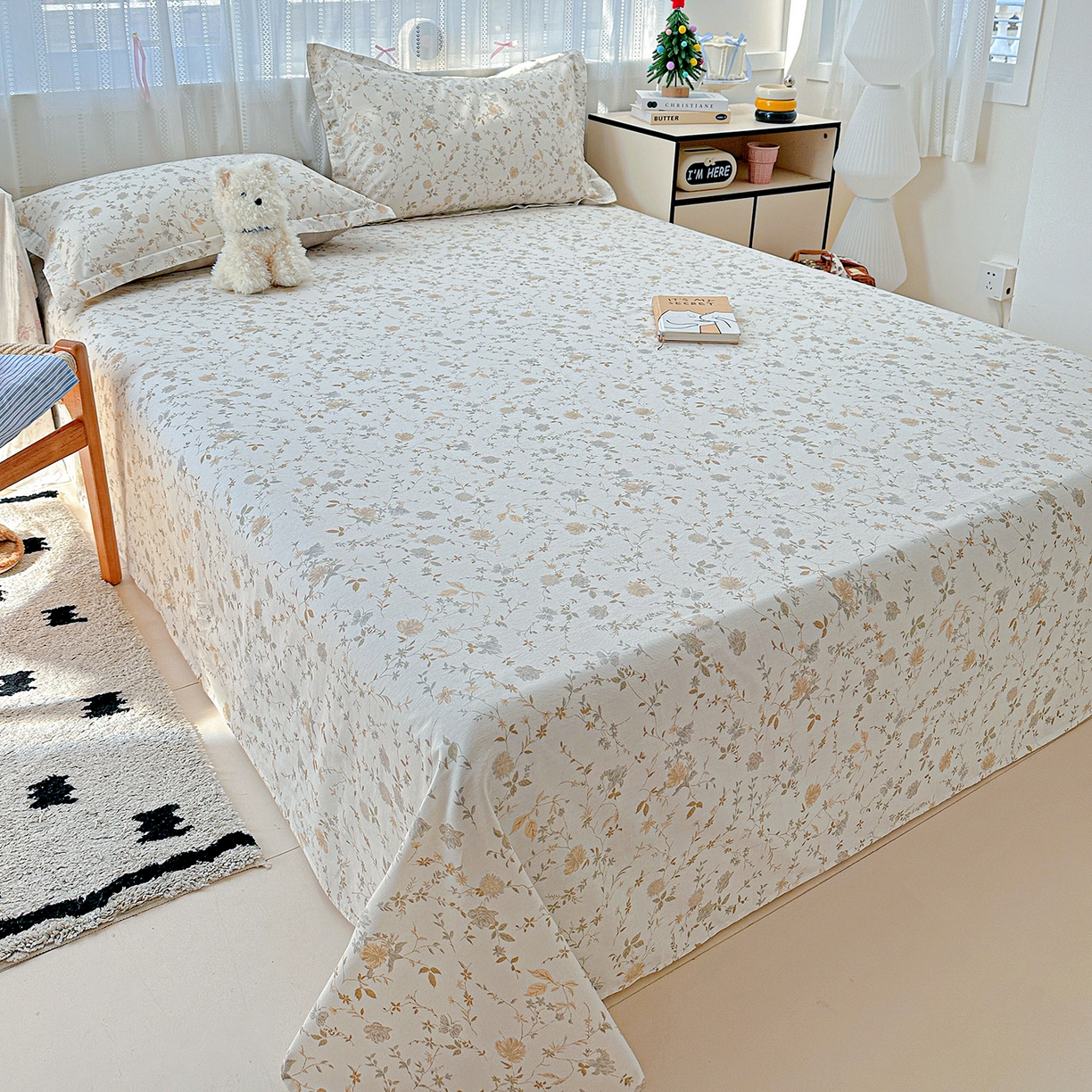 91家纺网 家纺一手货源 找家纺 恩泽家纺 2025新款全棉纯棉12868喷气印花系列床单单品床单单件单床单-第二批 赛木花