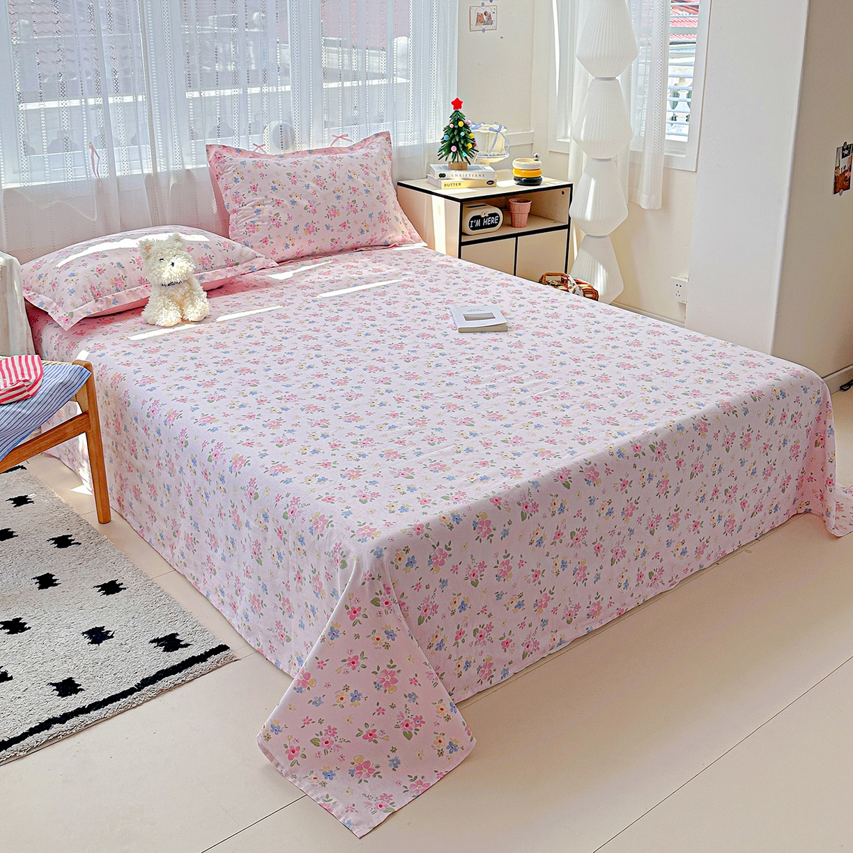 91家纺网 家纺一手货源 找家纺 恩泽家纺 2025新款全棉纯棉12868喷气印花系列床单单品床单单件单床单-第二批 田园小花