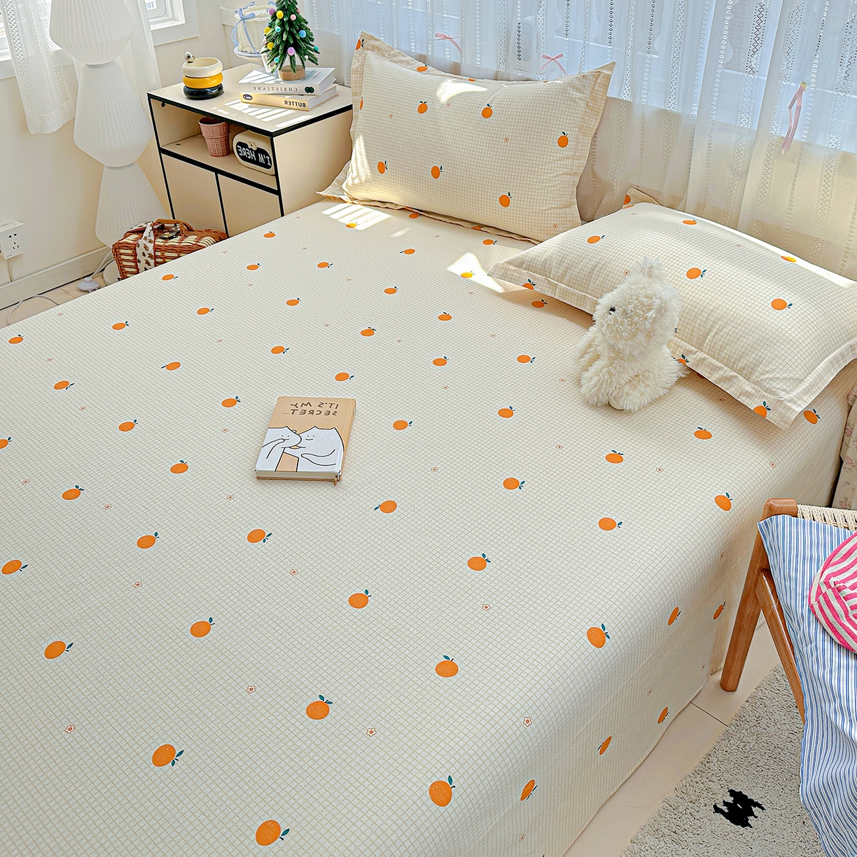 91家纺网 家纺一手货源 找家纺 恩泽家纺 2025新款全棉纯棉12868喷气印花系列床单单品床单单件单床单-第二批 甜小桔