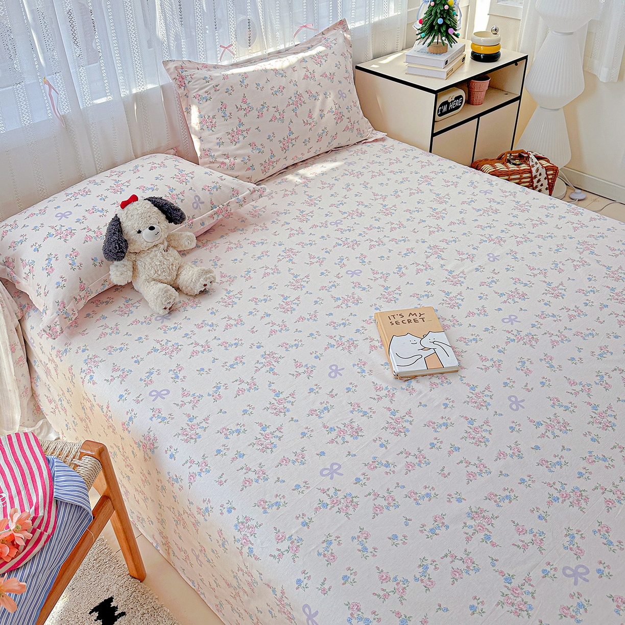 91家纺网 家纺一手货源 找家纺 恩泽家纺 2025新款全棉纯棉12868喷气印花系列床单单品床单单件单床单-第二批 晚风梦粉