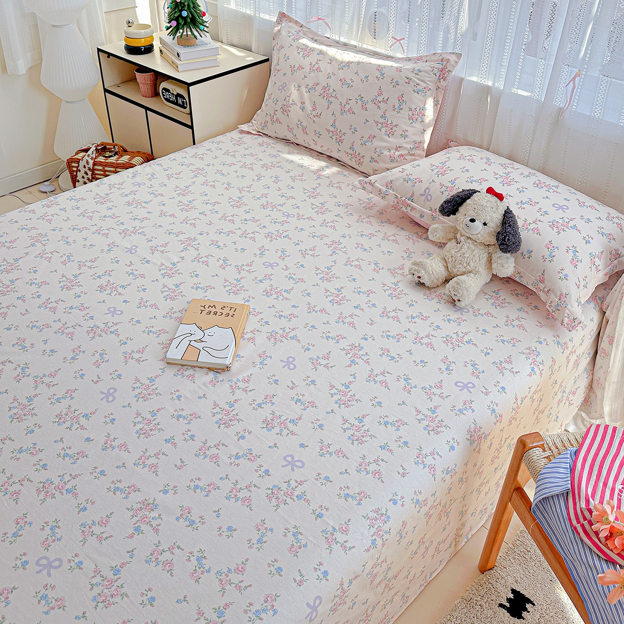 91家纺网 家纺一手货源 找家纺 恩泽家纺 2025新款全棉纯棉12868喷气印花系列床单单品床单单件单床单-第二批 晚风梦粉