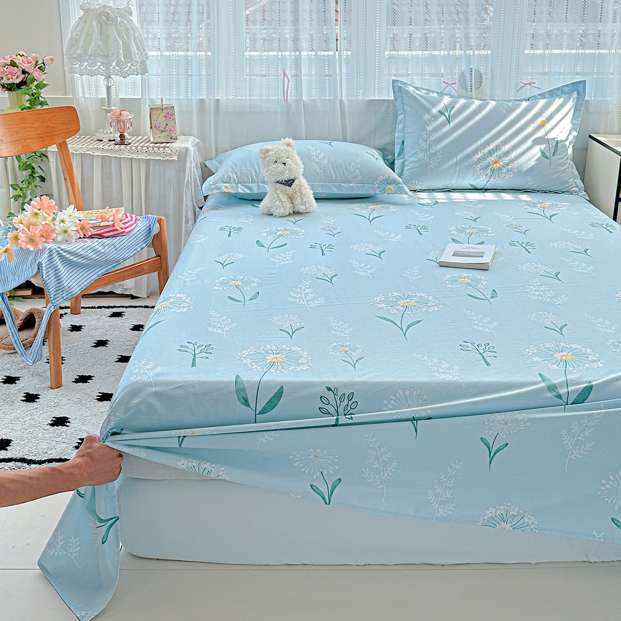 91家纺网 家纺一手货源 找家纺 恩泽家纺 2025新款全棉纯棉12868喷气印花系列床单单品床单单件单床单-第二批 夏花