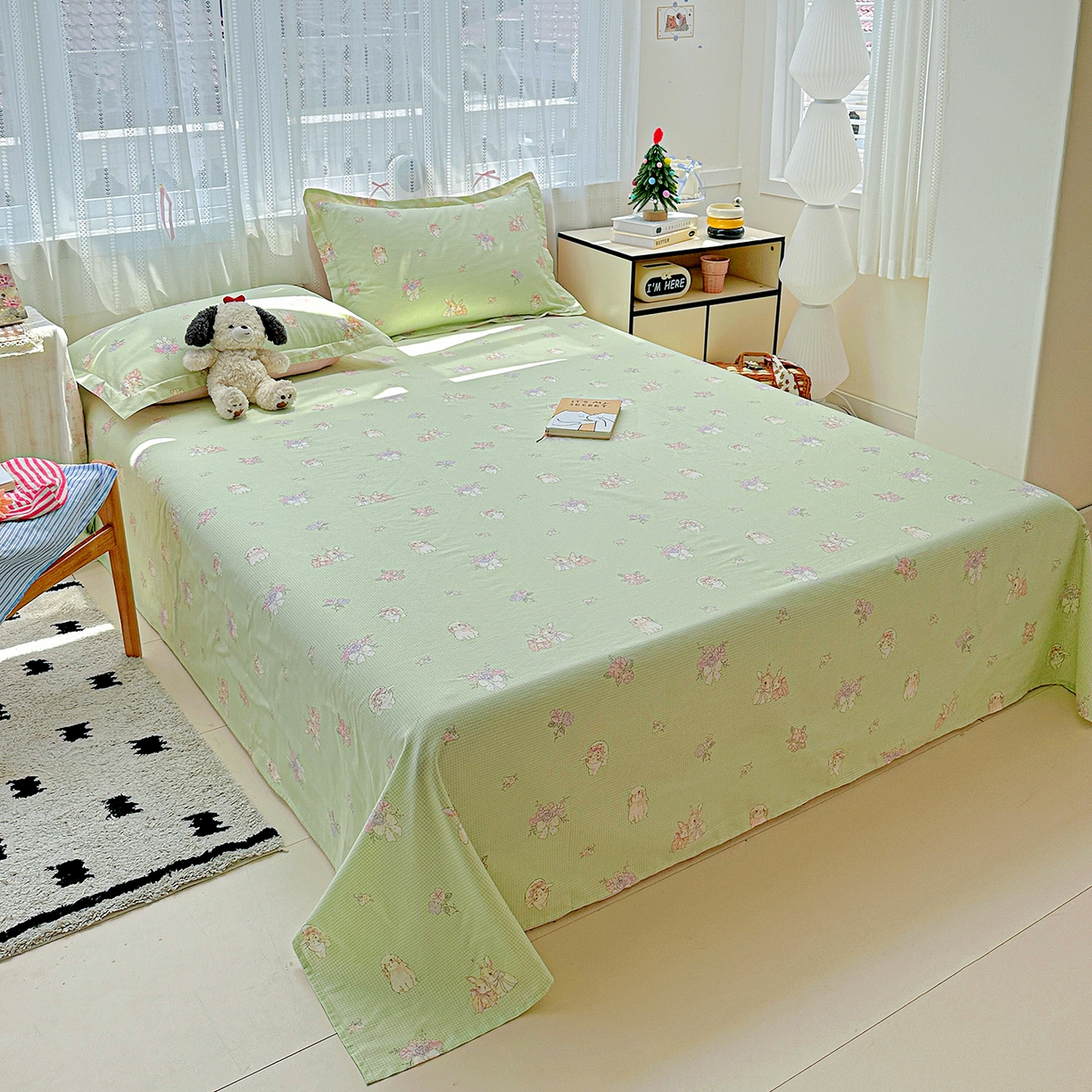 91家纺网 家纺一手货源 找家纺 恩泽家纺 2025新款全棉纯棉12868喷气印花系列床单单品床单单件单床单-第二批 小欢喜