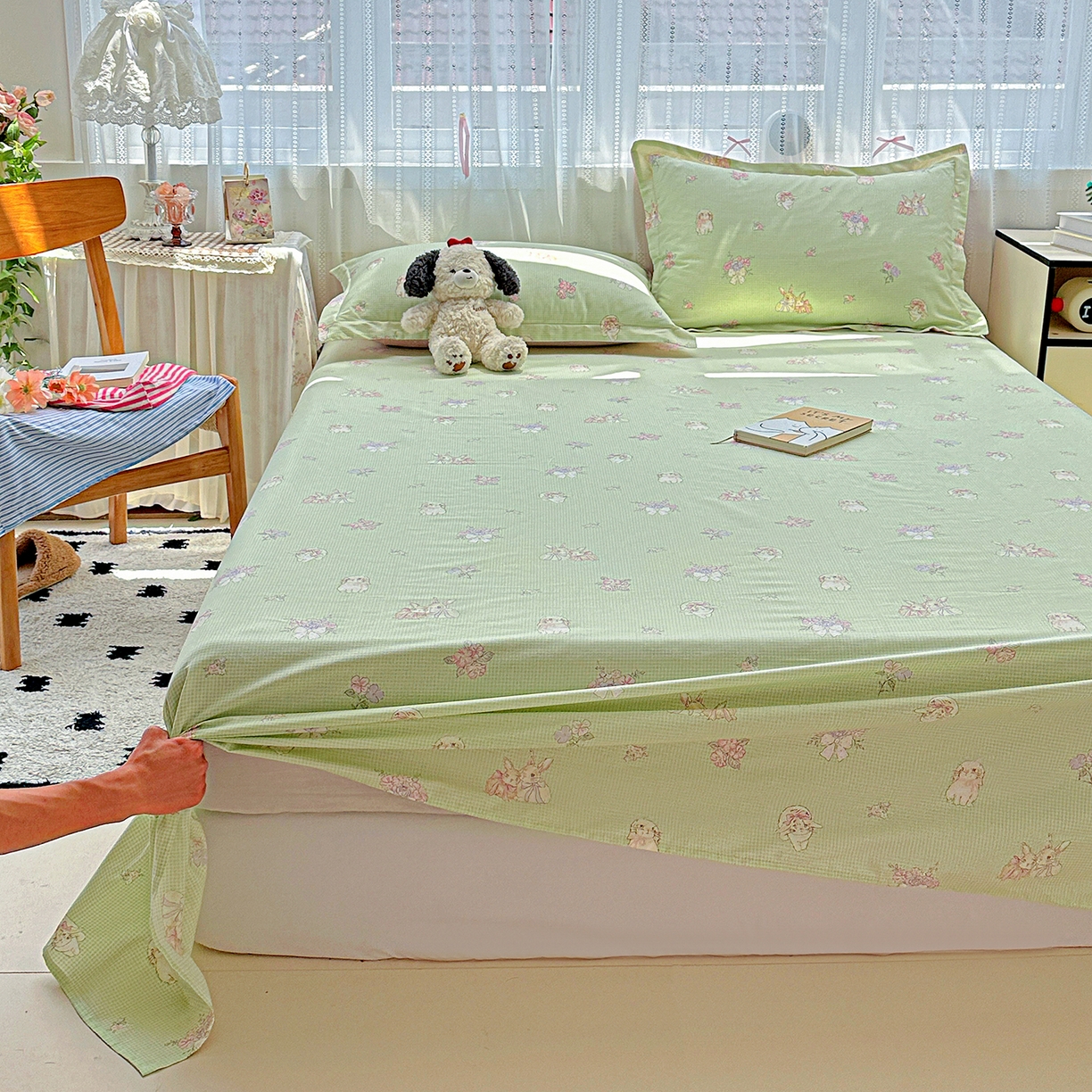 91家纺网 家纺一手货源 找家纺 恩泽家纺 2025新款全棉纯棉12868喷气印花系列床单单品床单单件单床单-第二批 小欢喜