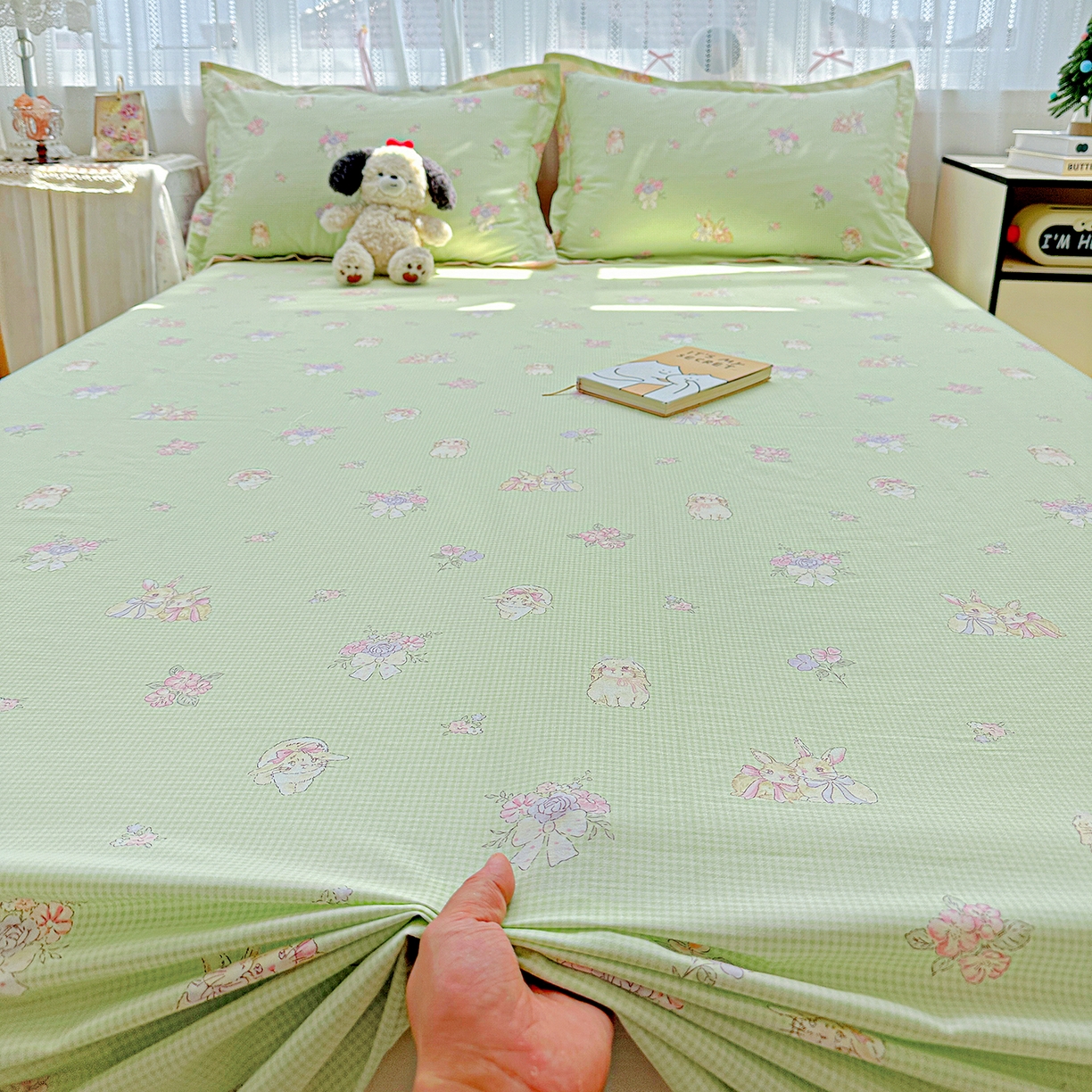 91家纺网 家纺一手货源 找家纺 恩泽家纺 2025新款全棉纯棉12868喷气印花系列床单单品床单单件单床单-第二批 小欢喜