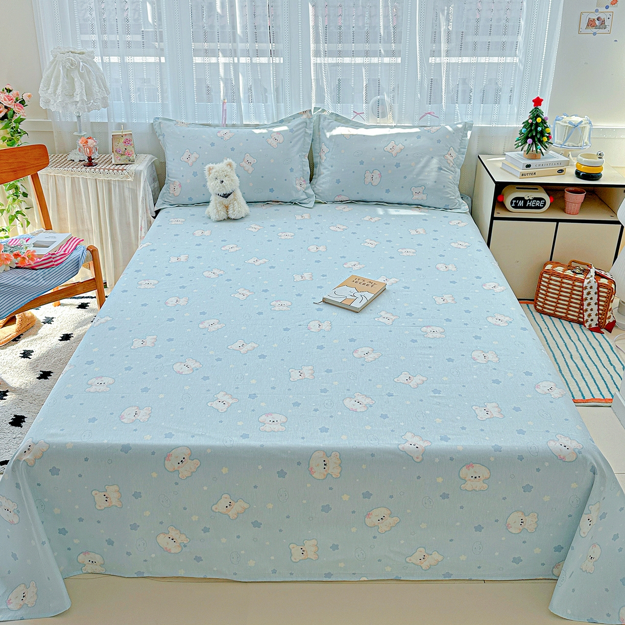 91家纺网 家纺一手货源 找家纺 恩泽家纺 2025新款全棉纯棉12868喷气印花系列床单单品床单单件单床单-第二批 小甜心