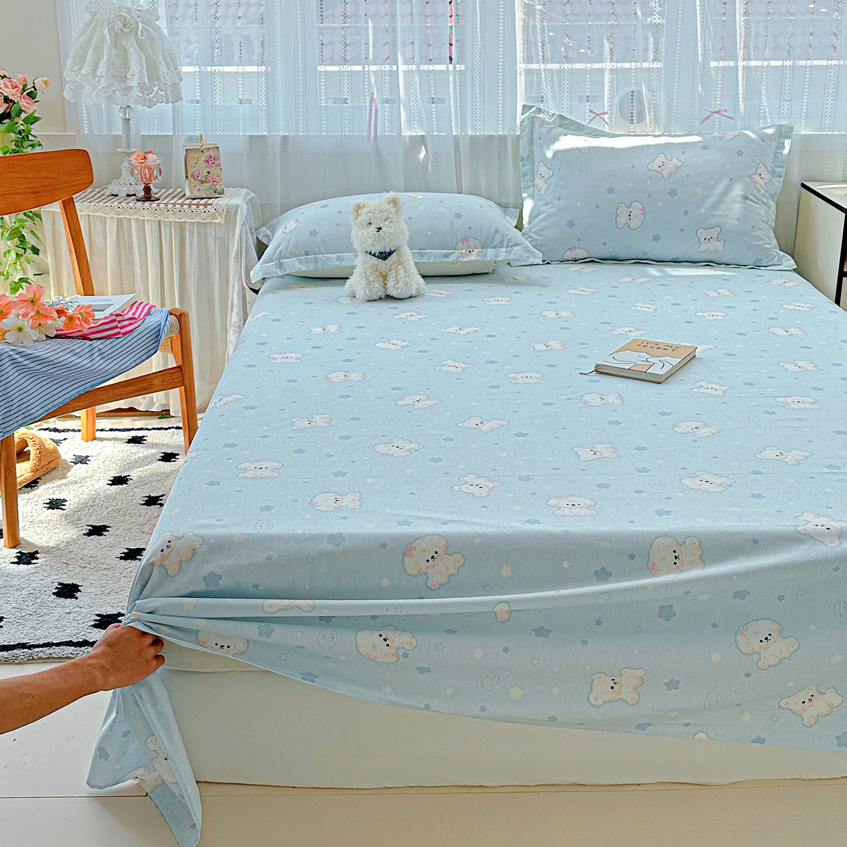 91家纺网 家纺一手货源 找家纺 恩泽家纺 2025新款全棉纯棉12868喷气印花系列床单单品床单单件单床单-第二批 小甜心