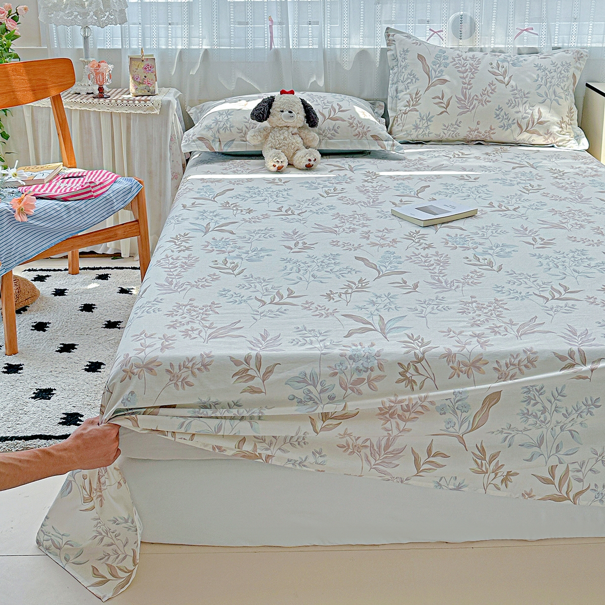 91家纺网 家纺一手货源 找家纺 恩泽家纺 2025新款全棉纯棉12868喷气印花系列床单单品床单单件单床单-第二批 寻叶