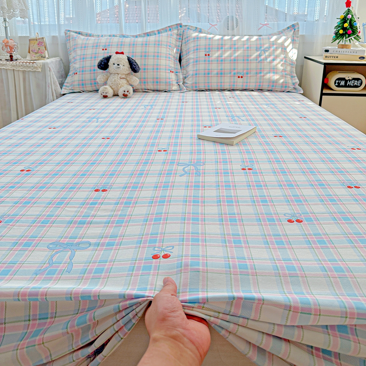 91家纺网 家纺一手货源 找家纺 恩泽家纺 2025新款全棉纯棉12868喷气印花系列床单单品床单单件单床单-第二批 樱桃派