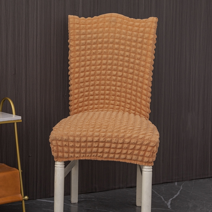 91家纺网 家纺一手货源 找家纺 布兰鸟【沙发套】 2025新款泡泡纱椅套【英文常规款】 单色肉橙