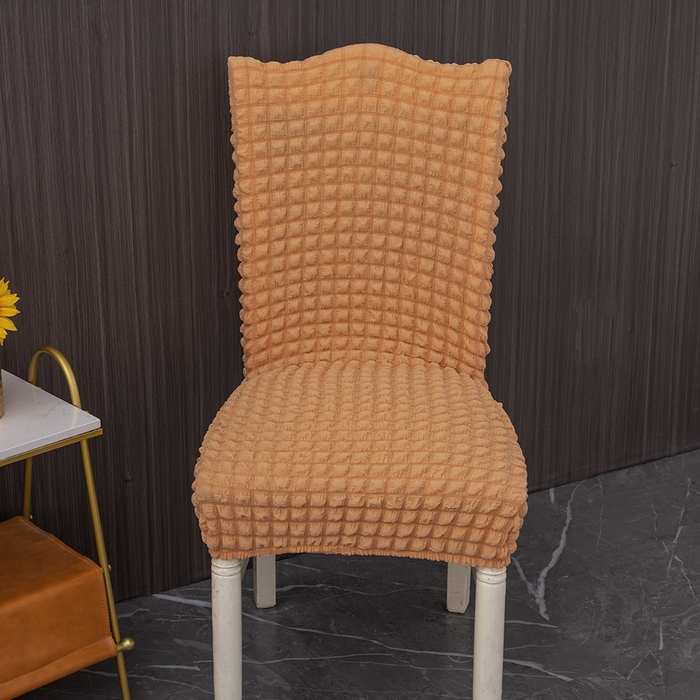 91家纺网 家纺一手货源 找家纺 布兰鸟【沙发套】 2025新款泡泡纱椅套【英文常规款】 单色肉橙