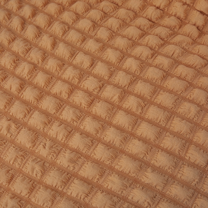 91家纺网 家纺一手货源 找家纺 布兰鸟【沙发套】 2025新款泡泡纱椅套【英文常规款】 单色肉橙