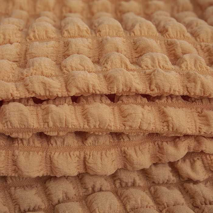 91家纺网 家纺一手货源 找家纺 布兰鸟【沙发套】 2025新款泡泡纱椅套【英文常规款】 单色肉橙