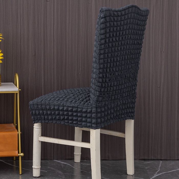 91家纺网 家纺一手货源 找家纺 布兰鸟【沙发套】 2025新款泡泡纱椅套【英文常规款】 单色深灰