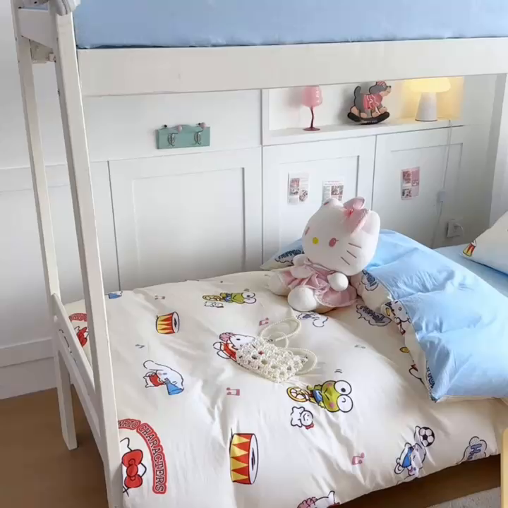 91家纺网 家纺一手货源 找家纺 浩诚 2025新款三丽鸥专版花型全棉纯棉学生三件套四件套 运动会