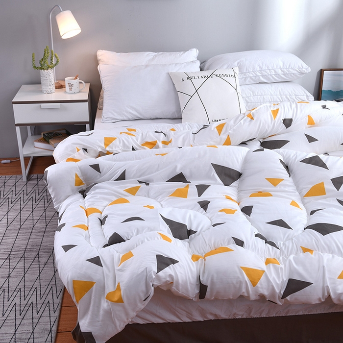 91家纺网 家纺一手货源 找家纺 悦织湾家纺 2025新款仿棉印花纯色学生被春秋被冬被四季通用被子被芯量多价优整年不断货 白恋