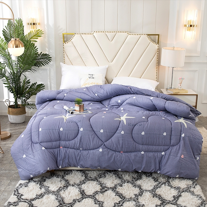 悦织湾家纺 2025新款仿棉印花纯色学生被春秋被冬被四季通用被子被芯量多价优整年不断货 海星派对