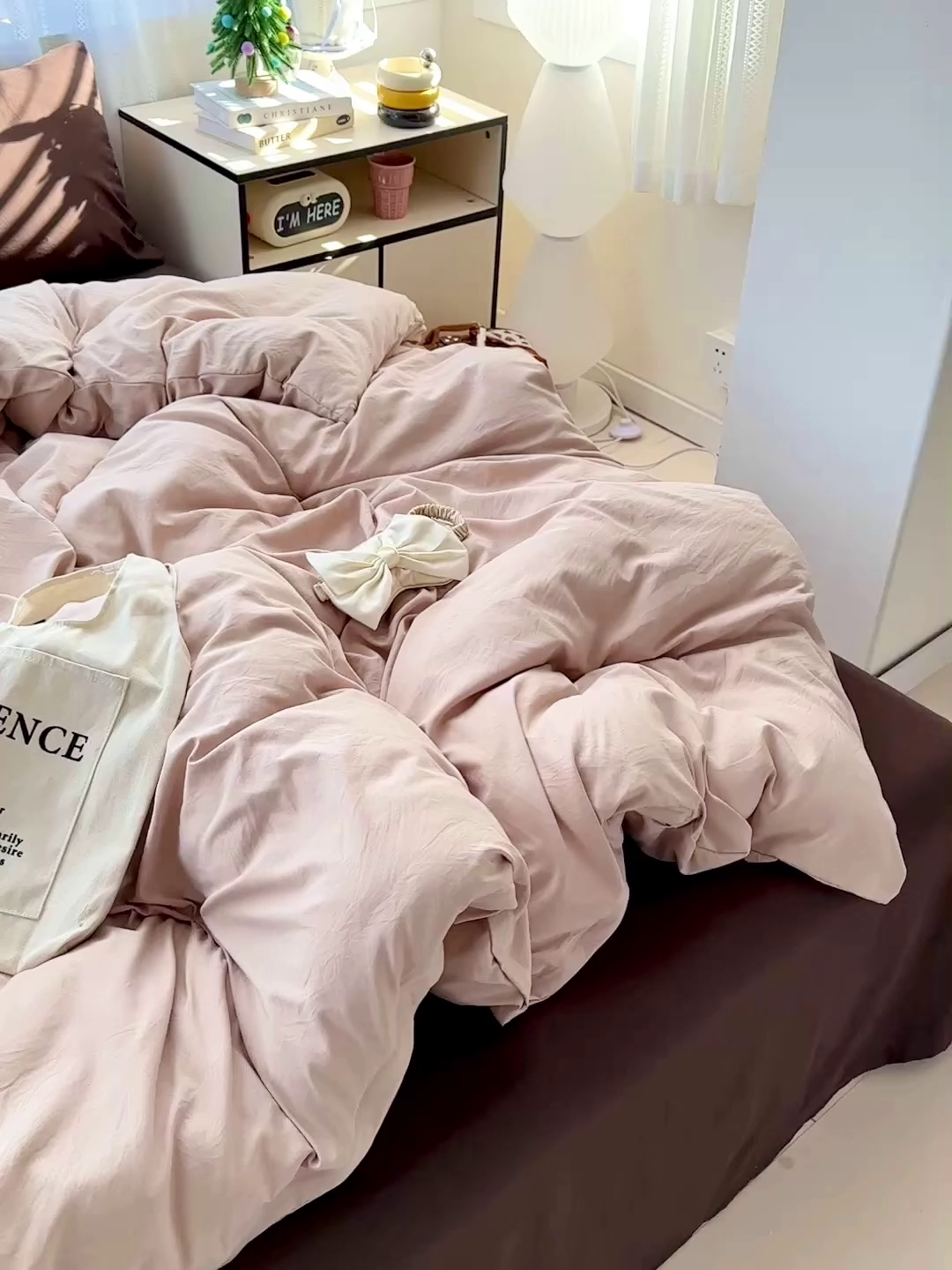 91家纺网 家纺一手货源 找家纺 繁花家居 2025新款高克重撞色水洗棉四件套 美拉德