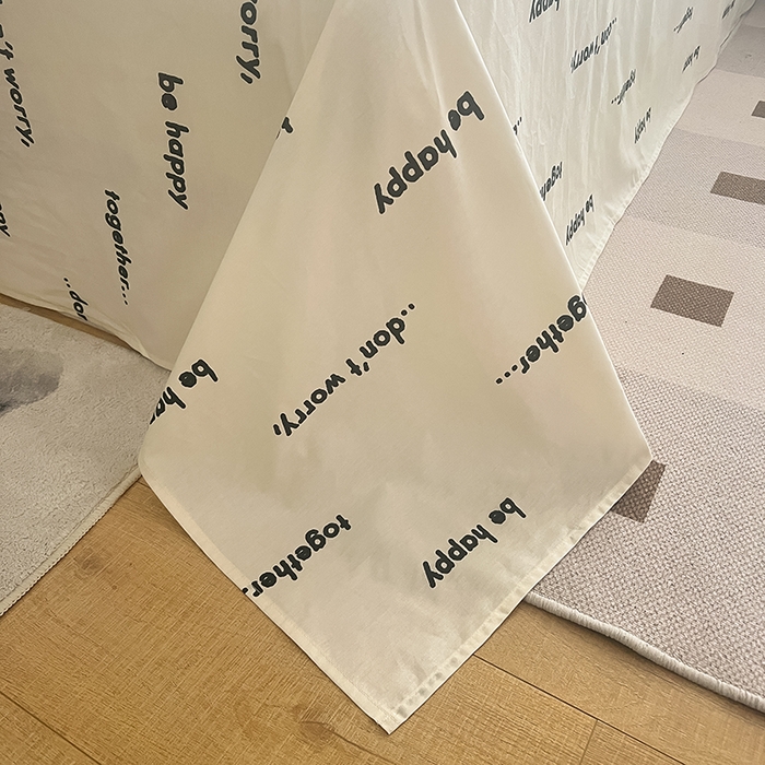 91家纺网 家纺一手货源 找家纺 吉象家纺 2025新款全棉纯棉印花北欧简约系列四件套 极简