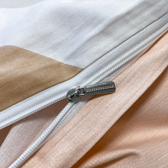 91家纺网 家纺一手货源 找家纺 吉象家纺 2025新款全棉纯棉印花北欧简约系列四件套 悉尼-豆沙