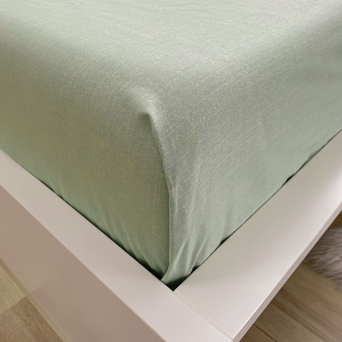 91家纺网 家纺一手货源 找家纺 吉象家纺 2025新款全棉纯棉印花北欧简约系列四件套 悉尼-绿