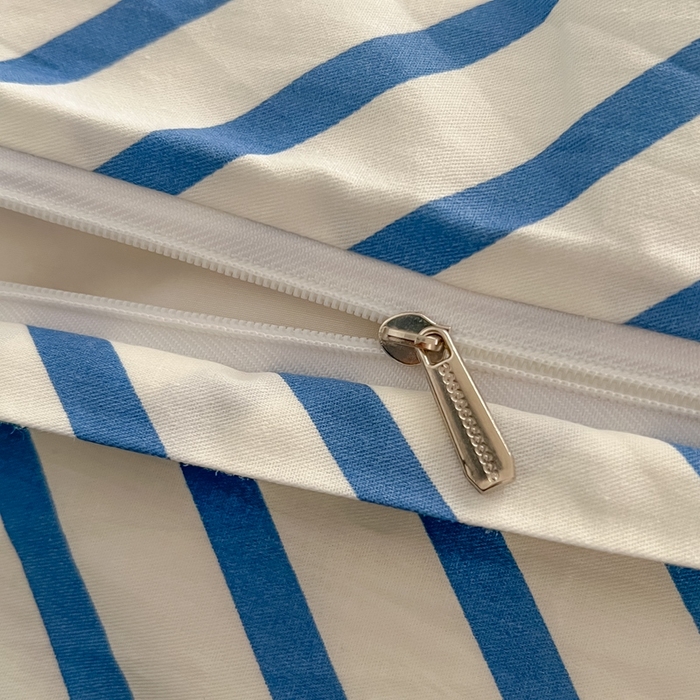 91家纺网 家纺一手货源 找家纺 吉象家纺 2025新款全棉纯棉印花北欧简约系列四件套 语初蓝