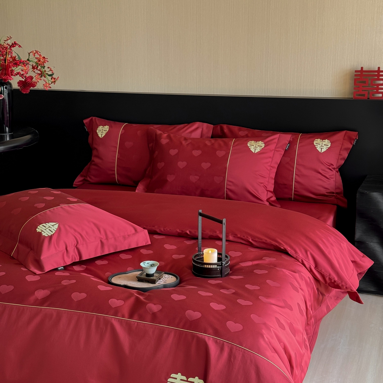 （总）佳汐蓝家纺 2025秋冬新款100S澳棉全棉纯棉刺绣四件套