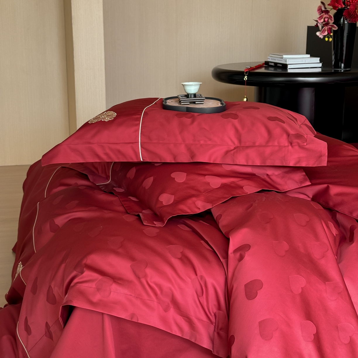 91家纺网 家纺一手货源 找家纺 （总）佳汐蓝家纺 2025秋冬新款100S澳棉全棉纯棉刺绣四件套