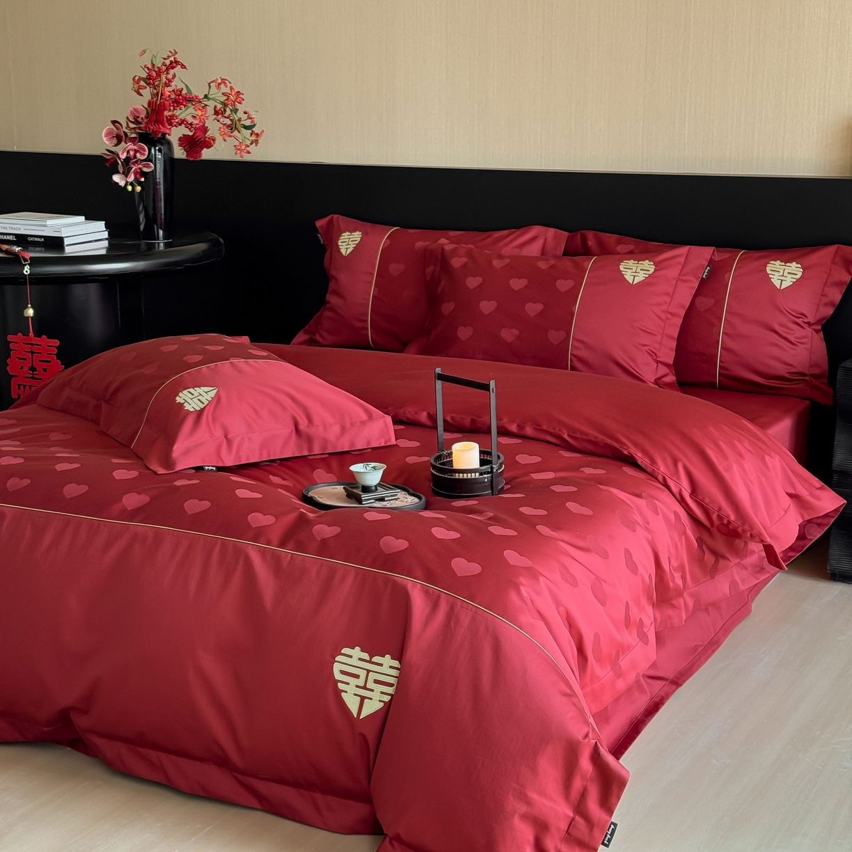 91家纺网 家纺一手货源 找家纺 （总）佳汐蓝家纺 2025秋冬新款100S澳棉全棉纯棉刺绣四件套