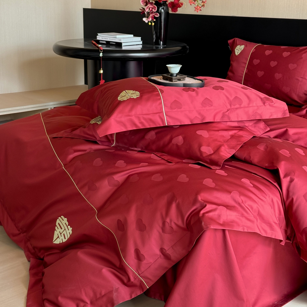 91家纺网 家纺一手货源 找家纺 （总）佳汐蓝家纺 2025秋冬新款100S澳棉全棉纯棉刺绣四件套