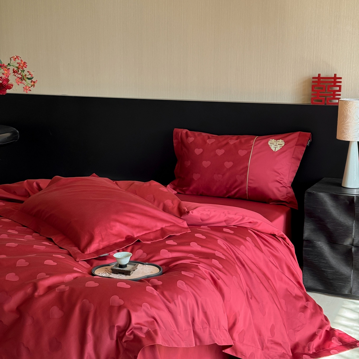 91家纺网 家纺一手货源 找家纺 （总）佳汐蓝家纺 2025秋冬新款100S澳棉全棉纯棉刺绣四件套