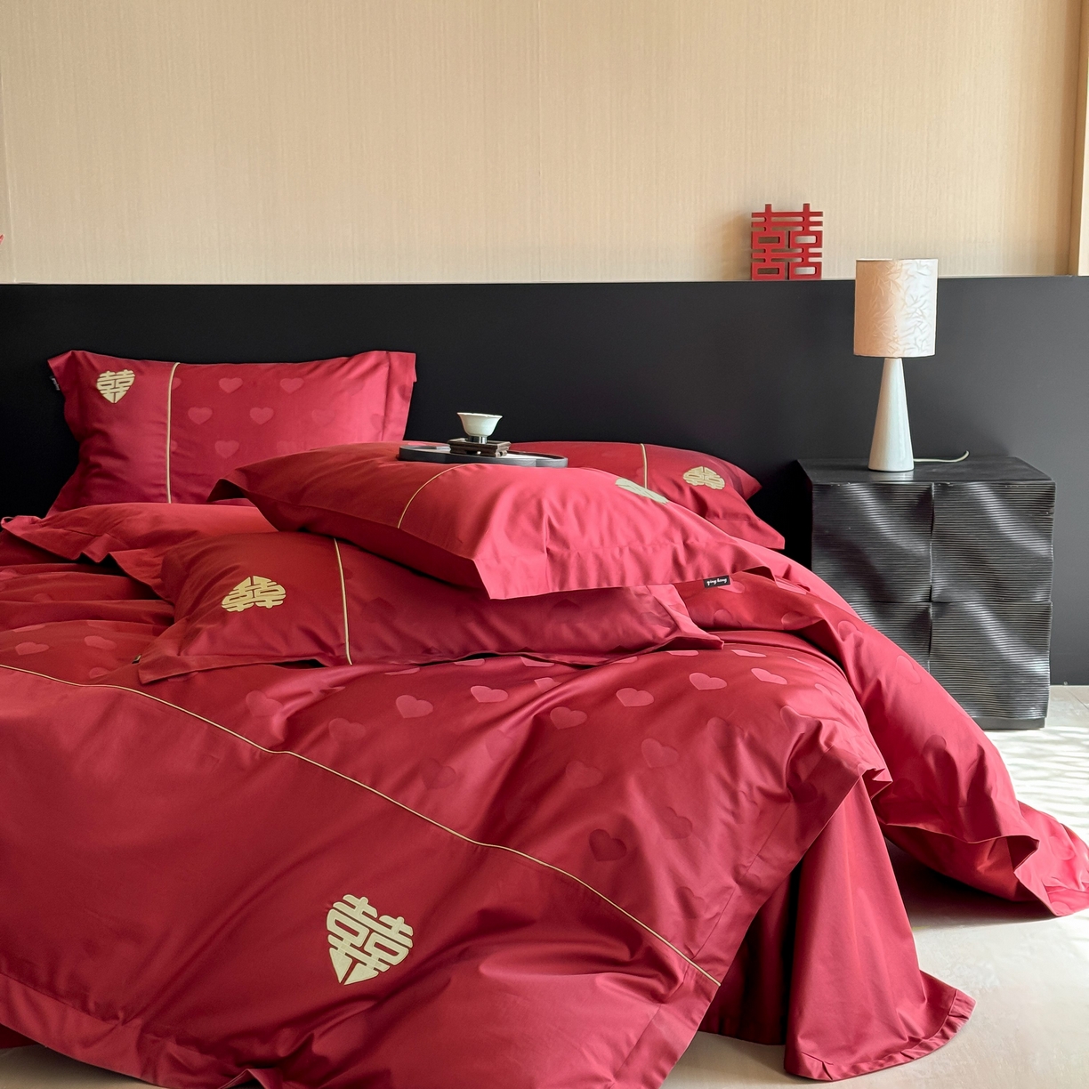 91家纺网 家纺一手货源 找家纺 （总）佳汐蓝家纺 2025秋冬新款100S澳棉全棉纯棉刺绣四件套