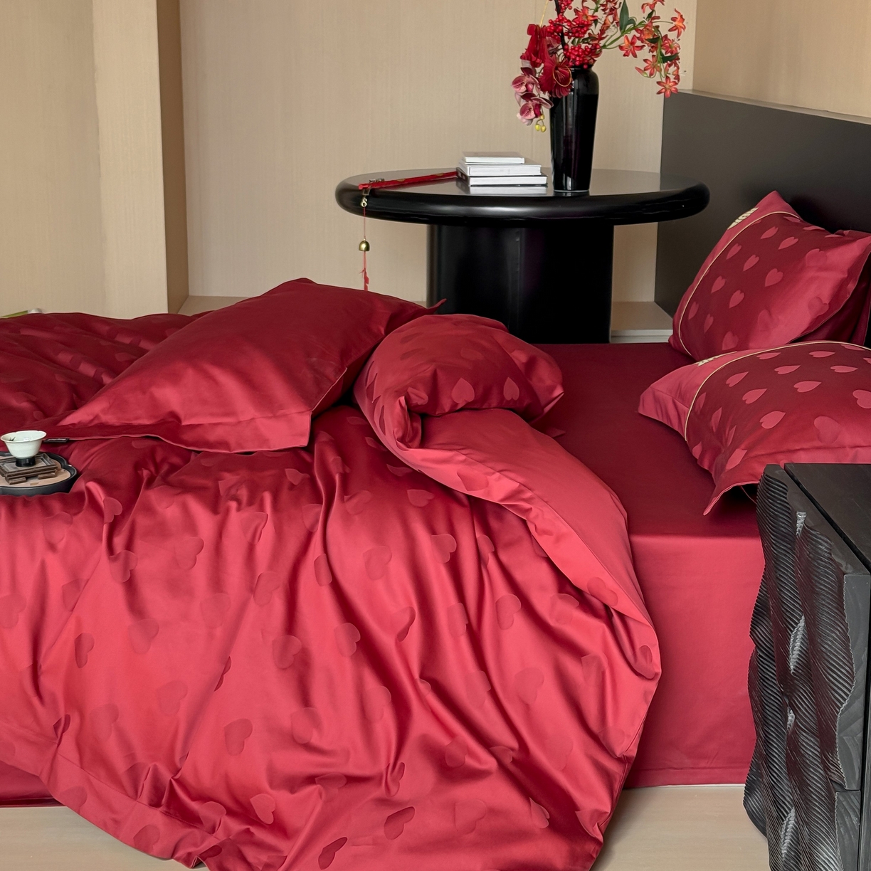 91家纺网 家纺一手货源 找家纺 （总）佳汐蓝家纺 2025秋冬新款100S澳棉全棉纯棉刺绣四件套