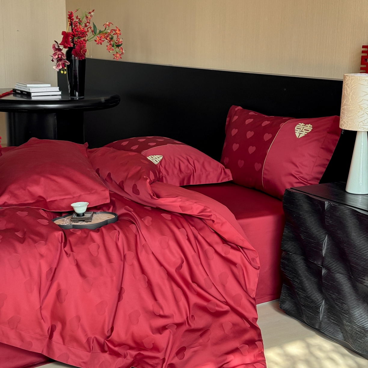 91家纺网 家纺一手货源 找家纺 （总）佳汐蓝家纺 2025秋冬新款100S澳棉全棉纯棉刺绣四件套