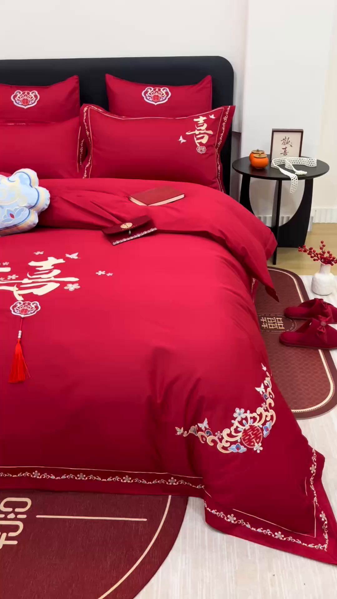 91家纺网 家纺一手货源 找家纺 （总）佳汐蓝家纺 2025秋冬新款100S澳棉全棉纯棉刺绣四件套