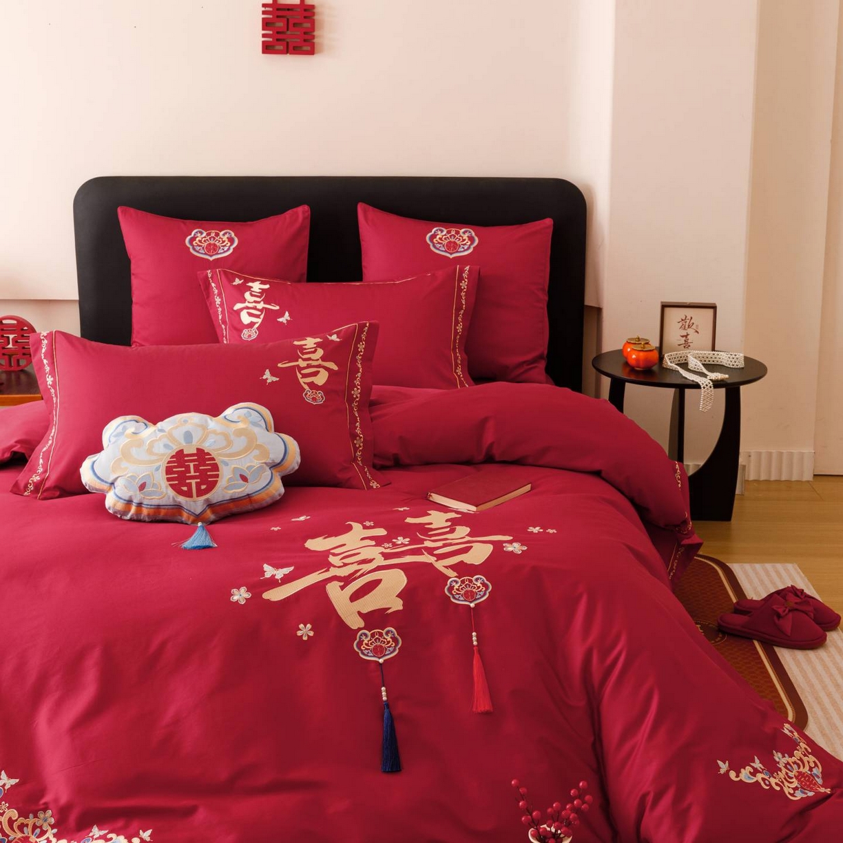 （总）佳汐蓝家纺 2025秋冬新款100S澳棉全棉纯棉刺绣四件套