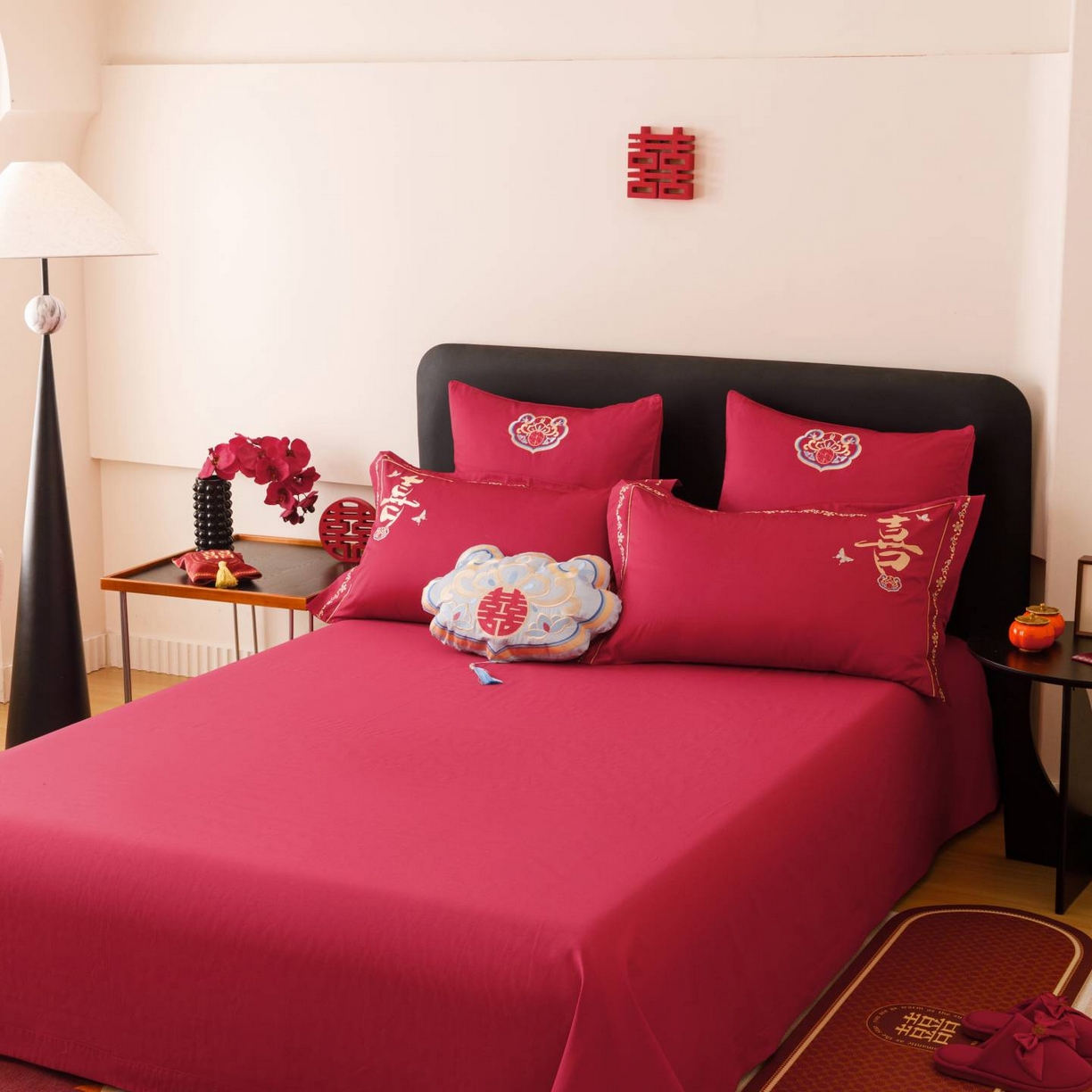 91家纺网 家纺一手货源 找家纺 （总）佳汐蓝家纺 2025秋冬新款100S澳棉全棉纯棉刺绣四件套