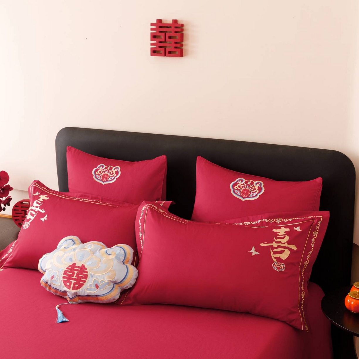 91家纺网 家纺一手货源 找家纺 （总）佳汐蓝家纺 2025秋冬新款100S澳棉全棉纯棉刺绣四件套