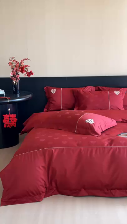 91家纺网 家纺一手货源 找家纺 （总）佳汐蓝家纺 2025秋冬新款100S澳棉全棉纯棉刺绣四件套