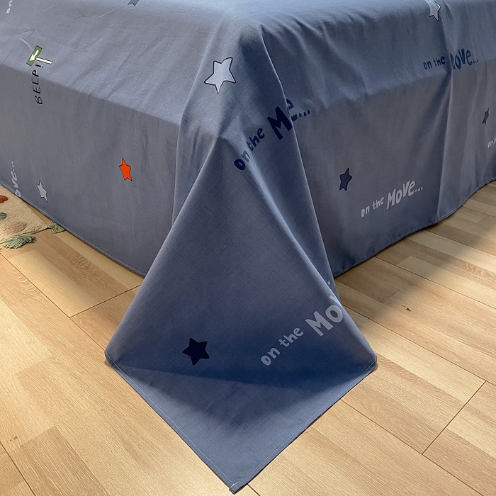 91家纺网 家纺一手货源 找家纺 吉象家纺 2025新款亲肤舒适全棉纯棉小清新卡通系列四件套 汽车嘟嘟