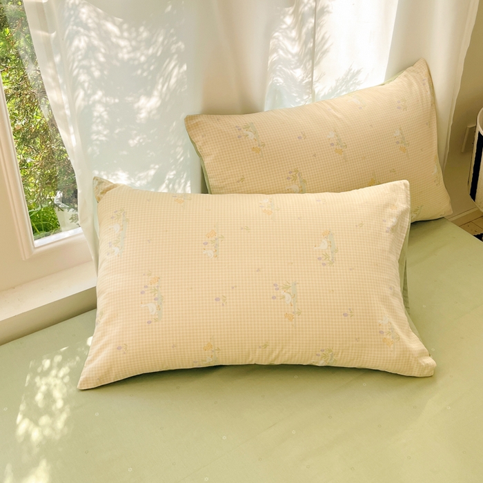 91家纺网 家纺一手货源 找家纺 吉象家纺 2025新款亲肤舒适全棉纯棉小清新卡通系列四件套 小萌鸭