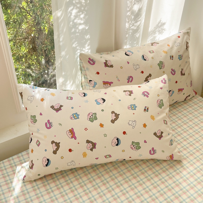 91家纺网 家纺一手货源 找家纺 吉象家纺 2025新款亲肤舒适全棉纯棉小清新卡通系列四件套 新新一家