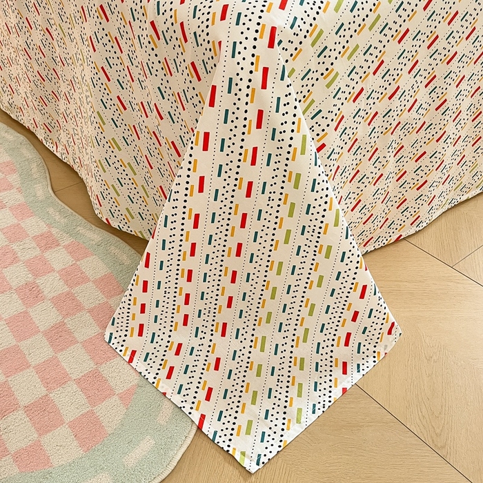 91家纺网 家纺一手货源 找家纺 吉象家纺 2025新款亲肤舒适全棉纯棉小清新卡通系列四件套 炫彩狗