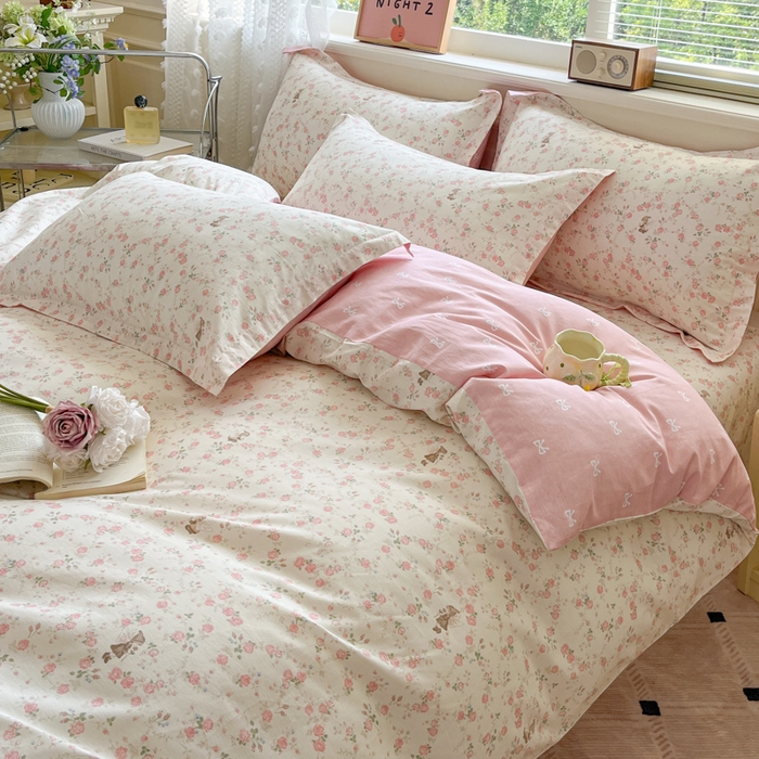 91家纺网 家纺一手货源 找家纺 花梦欣 2025新款全棉纯棉印花单品系列-三件套 花中仙子