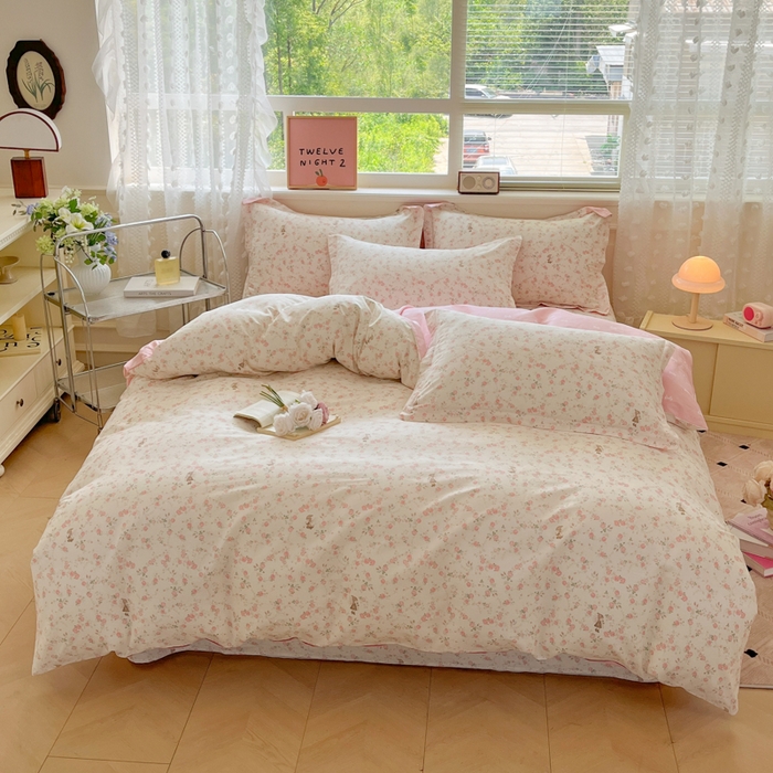 91家纺网 家纺一手货源 找家纺 花梦欣 2025新款全棉纯棉印花单品系列-三件套 花中仙子