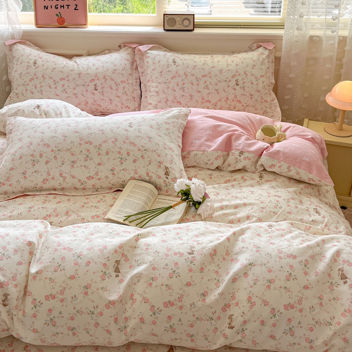 91家纺网 家纺一手货源 找家纺 花梦欣 2025新款全棉纯棉印花单品系列-三件套 花中仙子