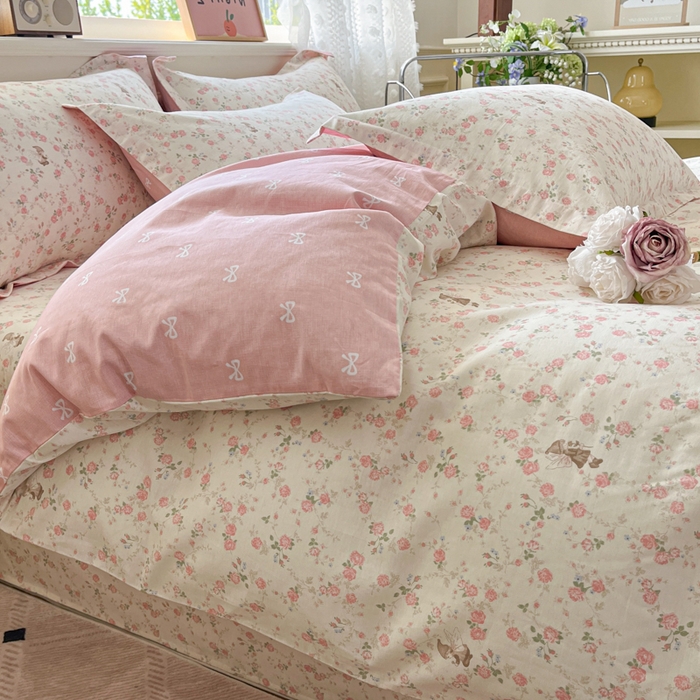 91家纺网 家纺一手货源 找家纺 花梦欣 2025新款全棉纯棉印花单品系列-三件套 花中仙子