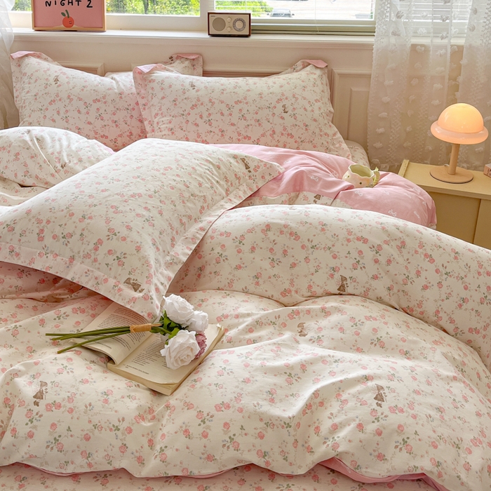 91家纺网 家纺一手货源 找家纺 花梦欣 2025新款全棉纯棉印花单品系列-三件套 花中仙子